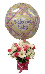 DFF323 Welcome Joy Baby Girl Bouq.  