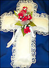 Large Satin Casket Pillow Cross