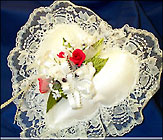 Large Satin Heart Casket Pillow