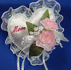 Mother Satin Heart Casket Pillow