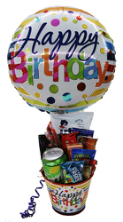 HBSNCK Happy Birthday Snack Pail Filled With Snack Foods 