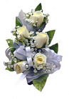 P1-5  Five White Sweetheart Rose Corsage 