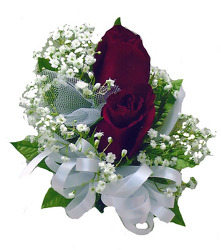 P3-2 Double Red Rose Corsage 