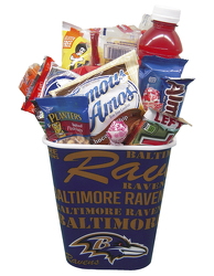 RAVSNCK Raven's Container filled with Snack Foods  