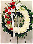 Red and White Standing Wreath