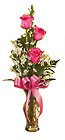 Three Rose Bud Vase