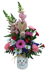 DFF276 Bunny Mason Jar Bouq 