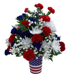 DFF465 Red, White and Blue Bouq. 