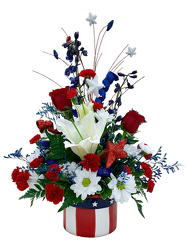 DFF787 Salute To The Red, White and Blue Bouq 