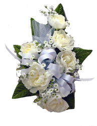 P5-6  White Carnation Corsage 