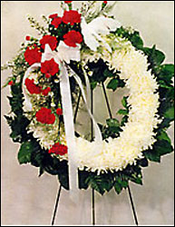 Red and White Standing Wreath 
