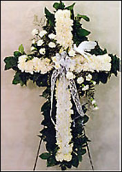 Elegant White Standing Cross 