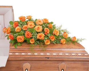 TMF-710 Orange Rose Casket Spray 