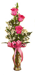 Three Rose Bud Vase 